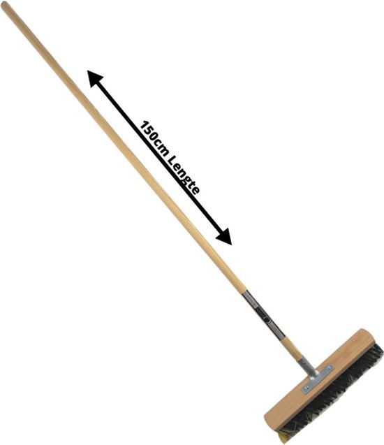 Synx Tools Rechte Schoffel 20cm en Synx Tools Binnenbezem X Bezem 40cm La Crema - Onkruidbestrijding / Onkruidverwijderaar - Kamerveger - Veger / Zachte Besem - Incl. Steel 150cm van Synx Tools — afbeelding 4