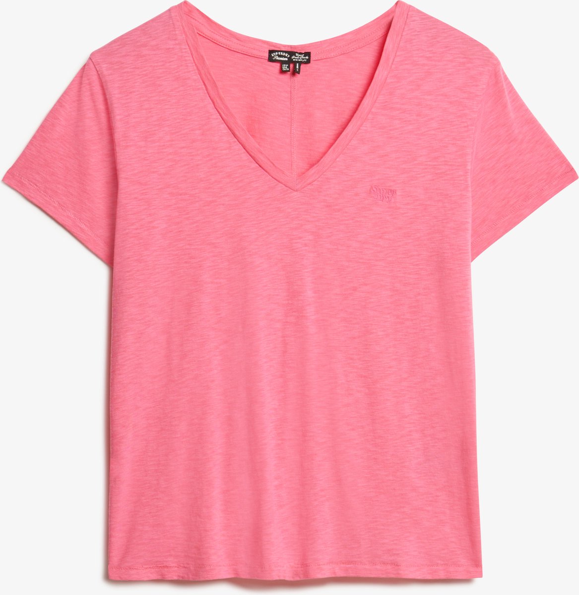 Superdry STUDIOS SLUB EMB VEE TEE Dames T-shirt Roze