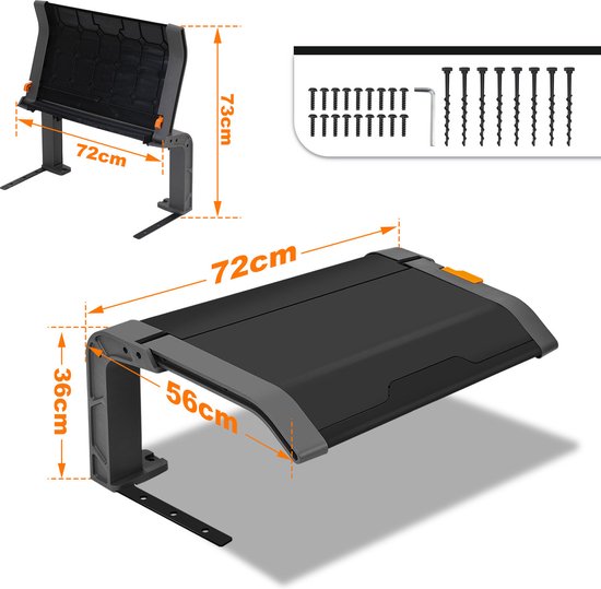 Garage pour robot tondeuse Abri robot pliable pour robot tondeuse 72x56x36 cm Zwart gris Parasol avec cadre en fer
