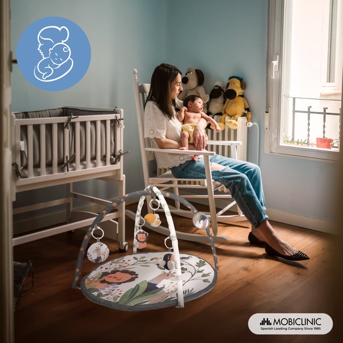 Mobiclinic®, 2 in 1, Gymnastiekmat baby speelkleed, Inclusief muziek