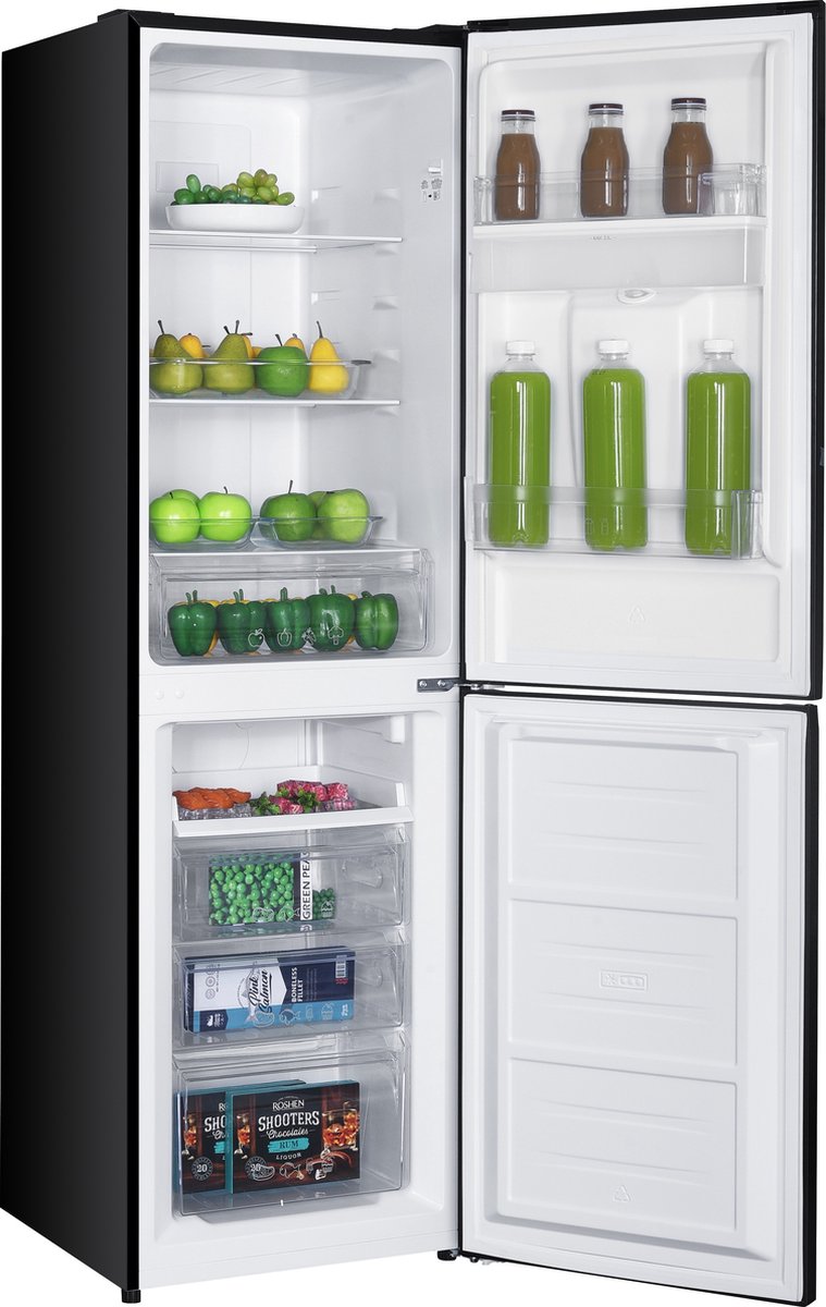 Exquisit KGC245-80-NF-W-040DB - Koel-vriescombinatie - Waterdispenser - 5 Jaar Garantie - 245 Liter - No-Frost - D label- Zwart — afbeelding 4