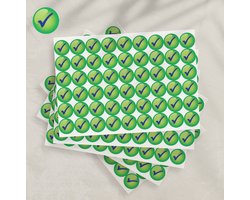 Groene Vinkjes Beloningsstickers - 5 Stickervellen - 270 Stickers - 19 mm - Positieve Vinkjes - School Stickers - Goed gedaan - Beoordeling - Beloningsstickers - Bullet Journal Stickers - Organizer Stickers - Markeringsstickers