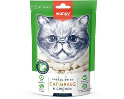 Wanpy - Snacks met Kattengras & Kip - Gevriesdroogd