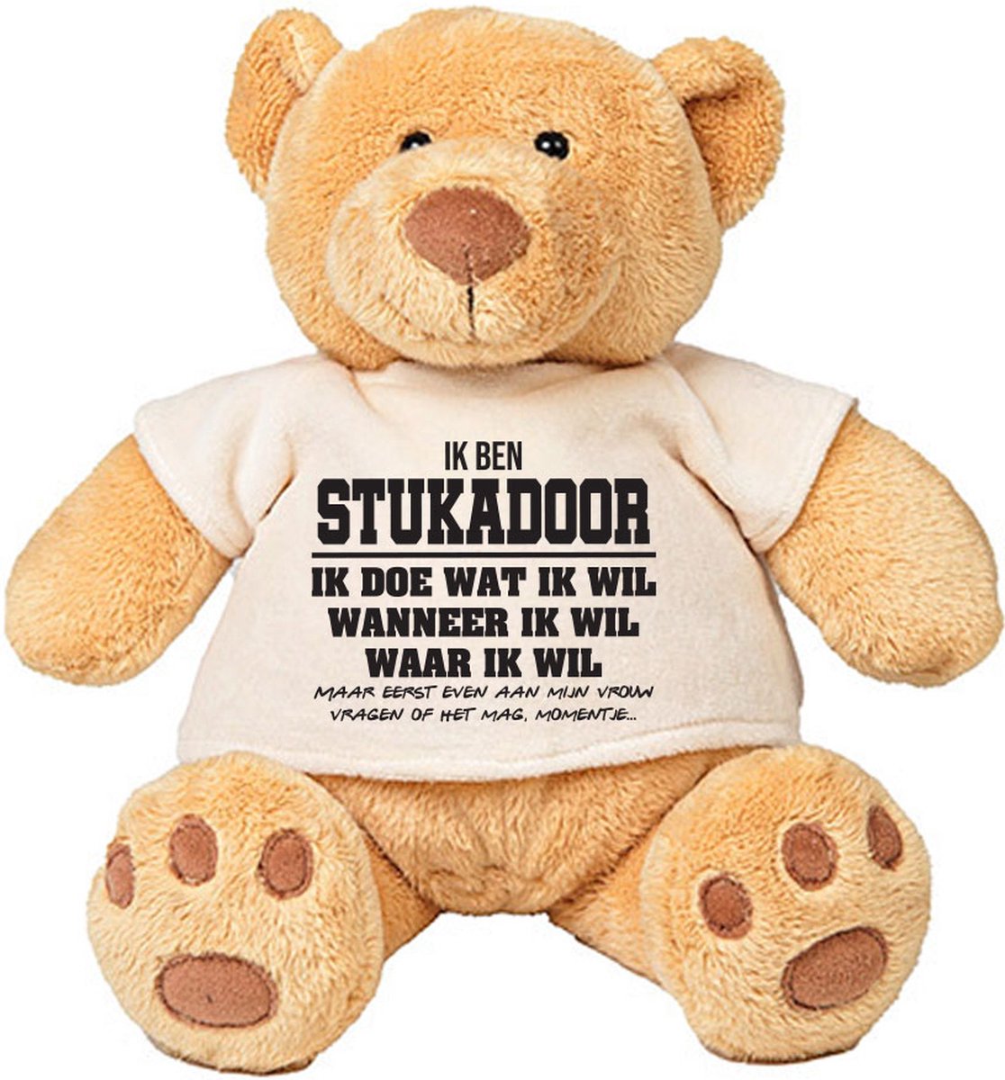 Pluche Beer Stukadoor - spaan - vakman - stucwerk - plafondwerker - knuffel - cadeau - beertje