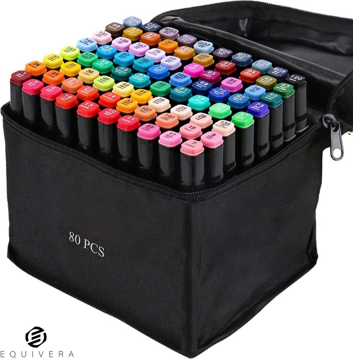 Equivera Twinmarkers Alcohol - Twinmarkers Alcohol - Alcohol Markers - Markeerstiften - Professionele Alcohol Markers - Markers - Kleurstiften - Dual-Tip Markers