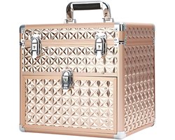 Guardian Beauty Professionele Nagel Beautycase – Nagellak Organizer & Opbergdoos voor Reizen & Salon (Goud)