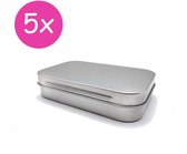 Aysatogc 1 Pack Metalen Rechthoekige Lege Tin Box
