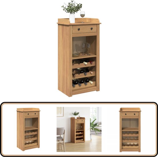 Wijnkast 56x25x56 cm massief grenenhout kopen