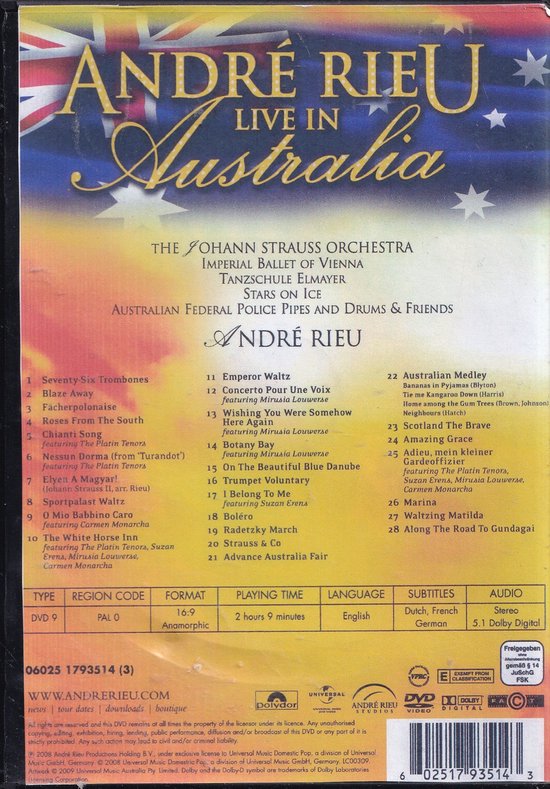 André Rieu Live In Australia André Rieu Live in Australia - André Rieu, André Rieu | Muziek | bol