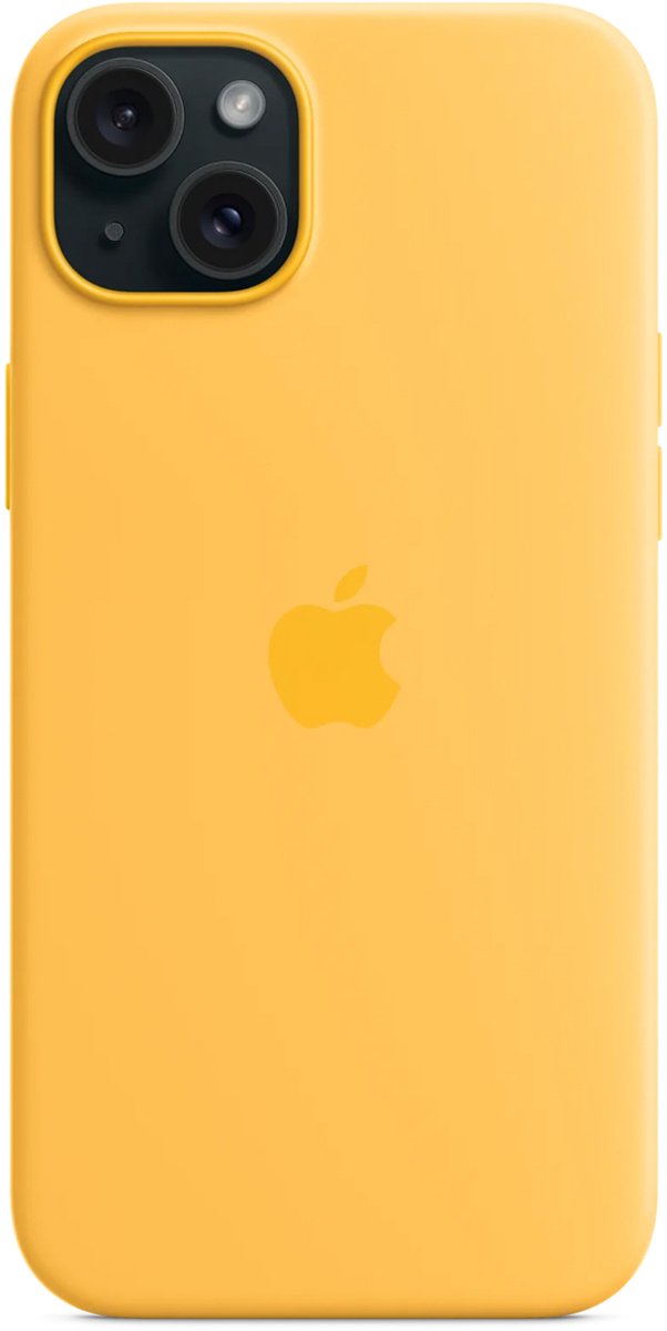 Apple Silicone Backcover MagSafe voor de Apple iPhone 15 Plus - Sunshine