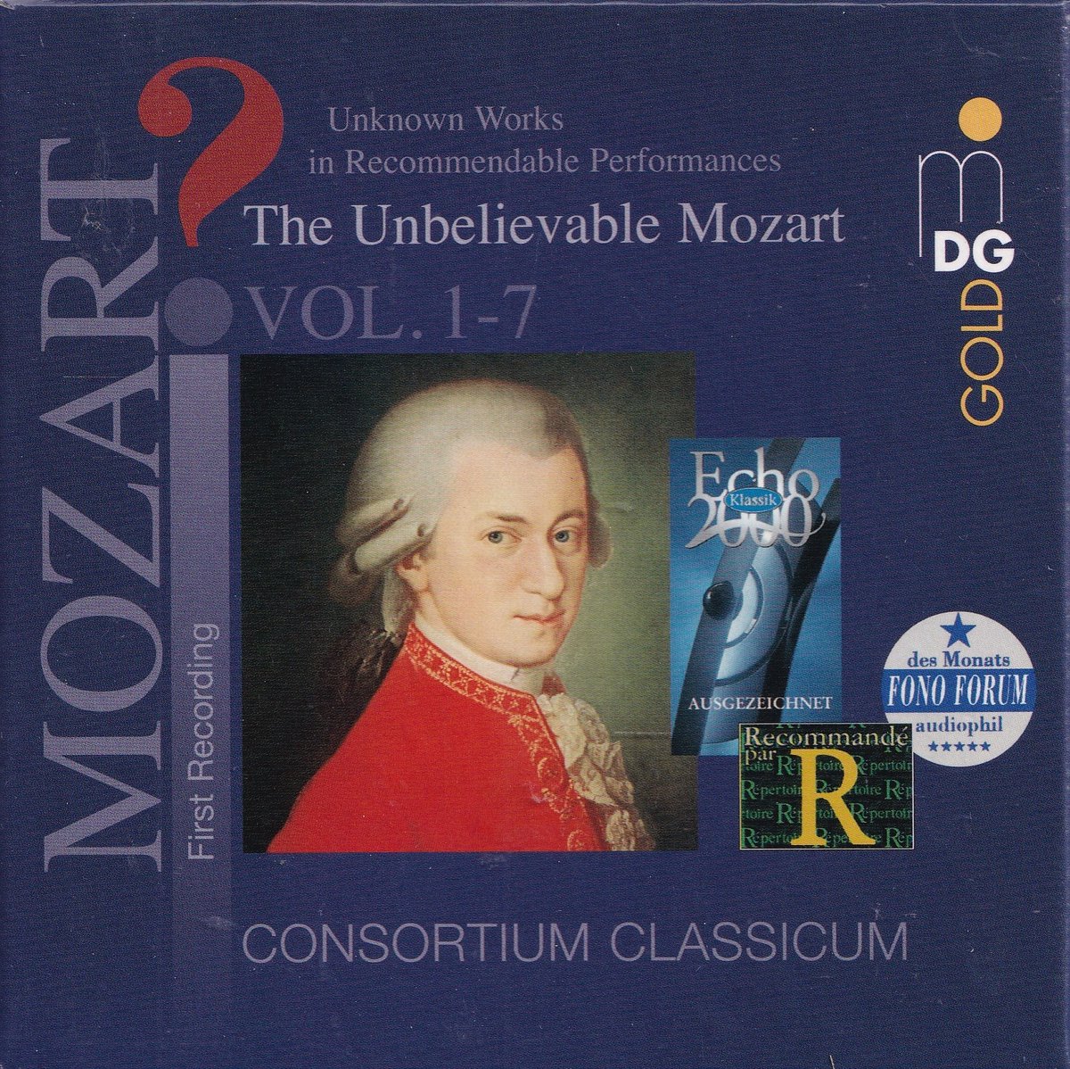 7-CD box, The Unbelievable Mozart Vol. 1 - 7 - Wolfgang Amadeus Mozart - Consortium Classicum