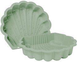 Zandbak schelp pastel licht groen 2-delig88 x 77cm x 36 cm SwingKing Zandbak / waterbak met deksel