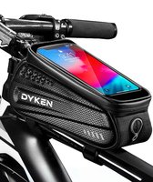 Dyken Frametas Fiets - Telefoonhouder - Waterdicht - Racefiets - Fatbike - Ebike - Zwart