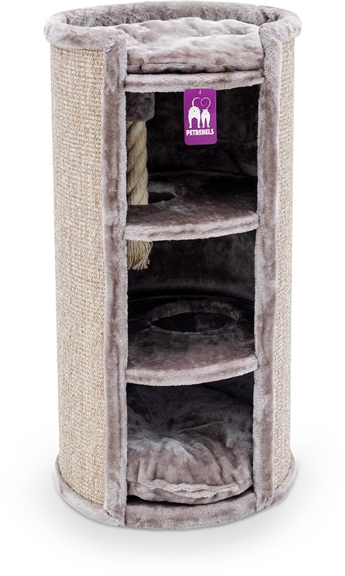 Petrebels Superdome 100 Krabton voor katten - Cappuccino - 49 x 49 x 100 cm