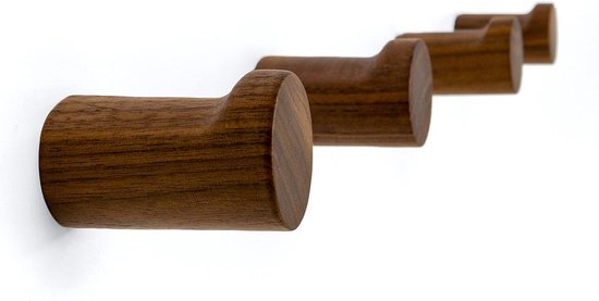 Nu ook houten wandhaakjes - Hout is Prachtig