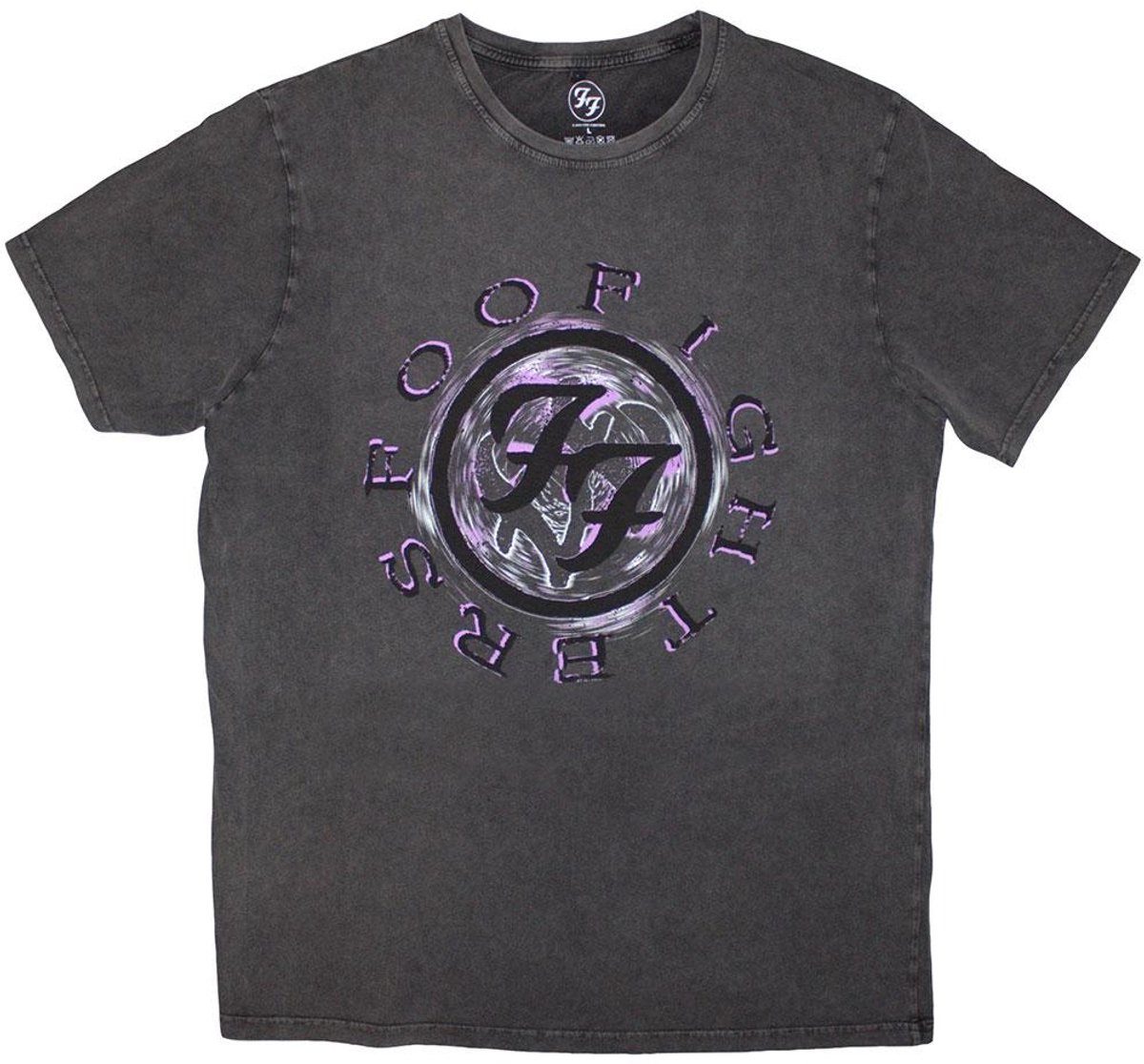 Foo Fighters - Wheel Logo Shadow Heren T-shirt - M - Grijs