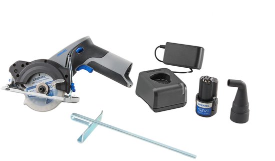 Scie compacte Dremel Blueprint - Guide laser intégré - Batterie 12 V 2,0 Ah et chargeur rapide inclus