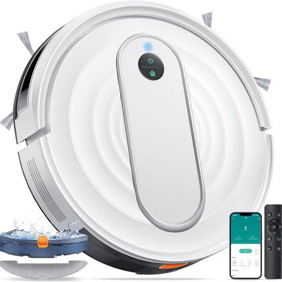 ApexArte® Robotstofzuiger met Dweilfunctie - Tapijtreiniger Machine - Huisdieren - Met App -