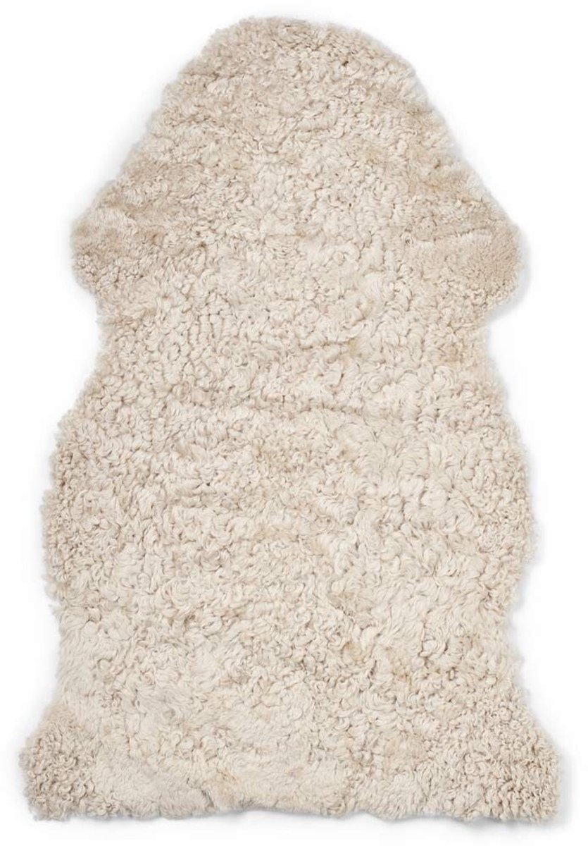 Schapenvacht 100% Echt & Natuurlijk - Lichtbruin 60-70 cm - Hondenmand