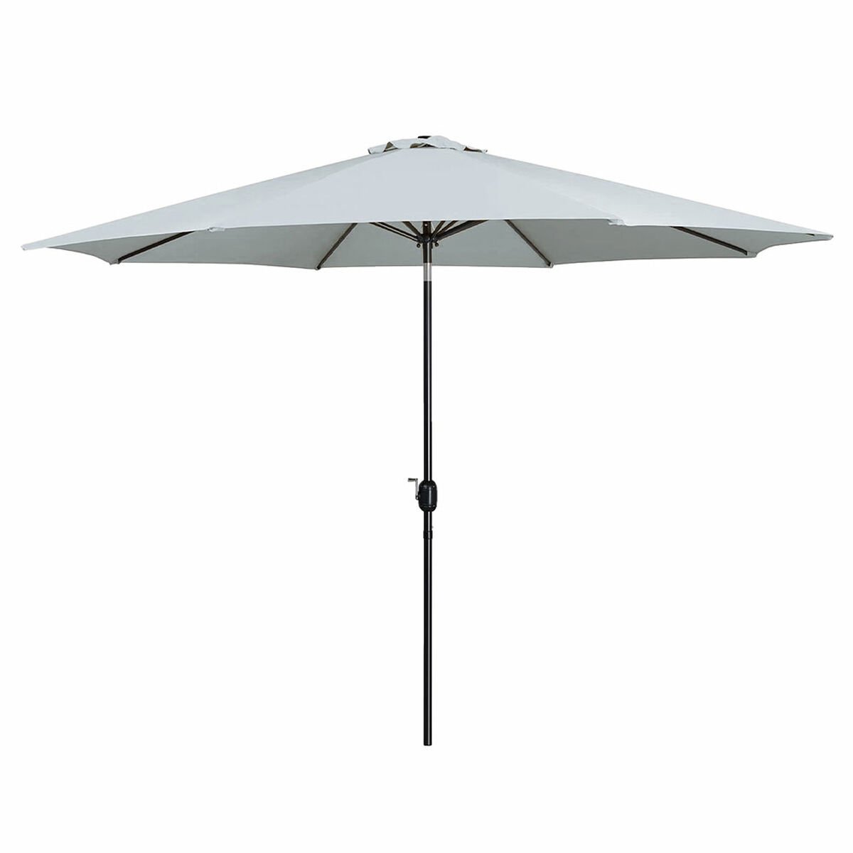 Marbueno Parasol Staal 8 Spaken D300 cm Polyester Wit Tuin, Zwembad, Terras 10487