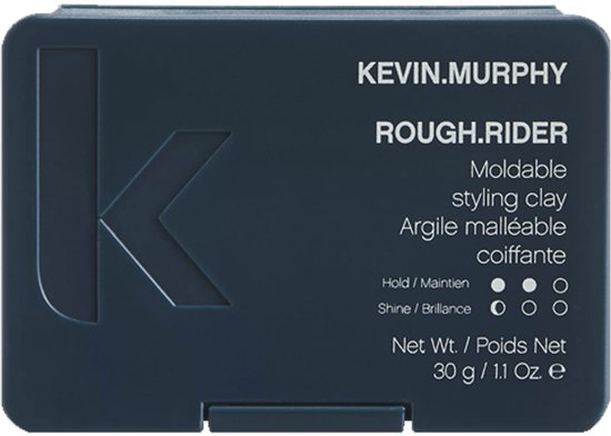 Kevin Murphy Rough.Rider, 30g. Donkerblauwe pot met K-logo. Bevat "Moldable styling clay".
