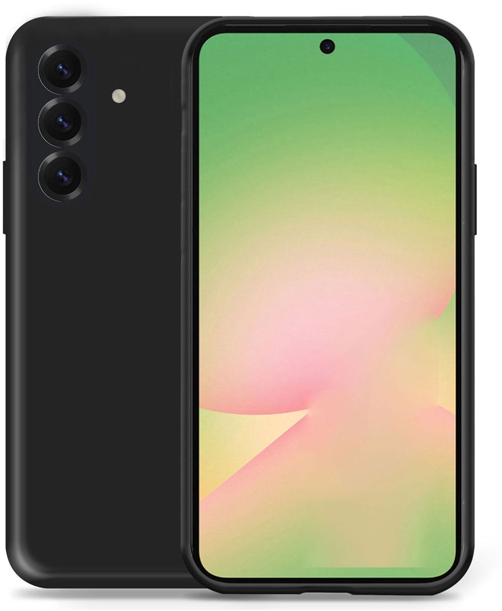 Technow hoesje geschikt voor Samsung A56 / A36 - Liquid Back Case Cover Zwart