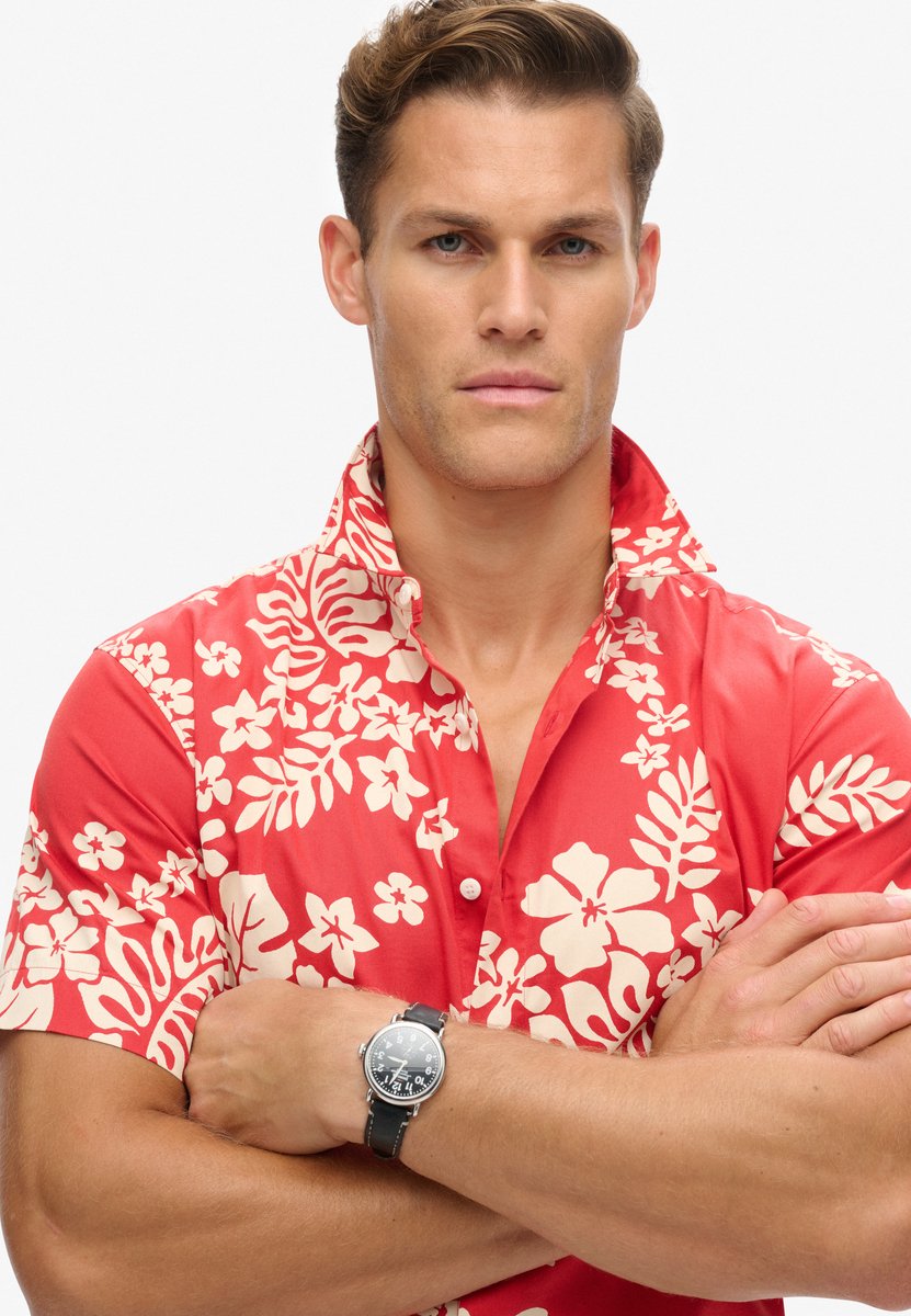 Superdry Hawaïaans overhemd Heren Shirts Rood