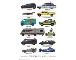 Film poster - Auto's - TV - Bioscoop - Cinema - Hollywood - Star Wars - Back to the Future - Kill Bill - Breaking Bad - Bat Mobiel - 61 x 91.5 cm.