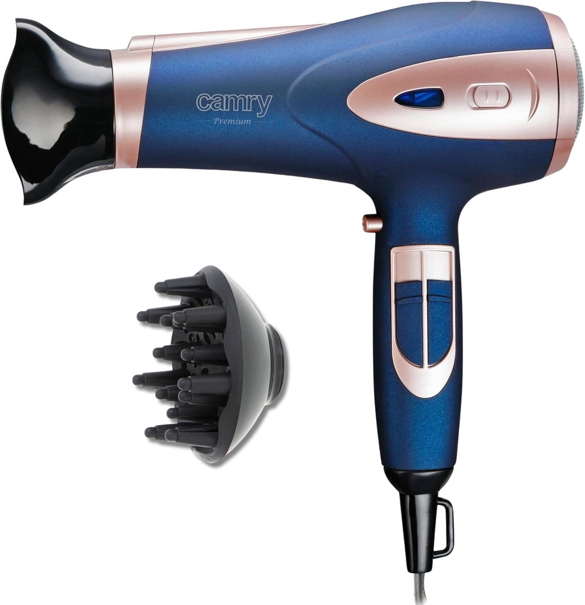 Haarföhn 2400 W met Ionen Technologie – Krachtige Föhn met 3 Temperatuurniveaus, 2 Blaasstanden, Koude Luchtfunctie, Diffuser en Concentratormondstuk voor Professionele Styling