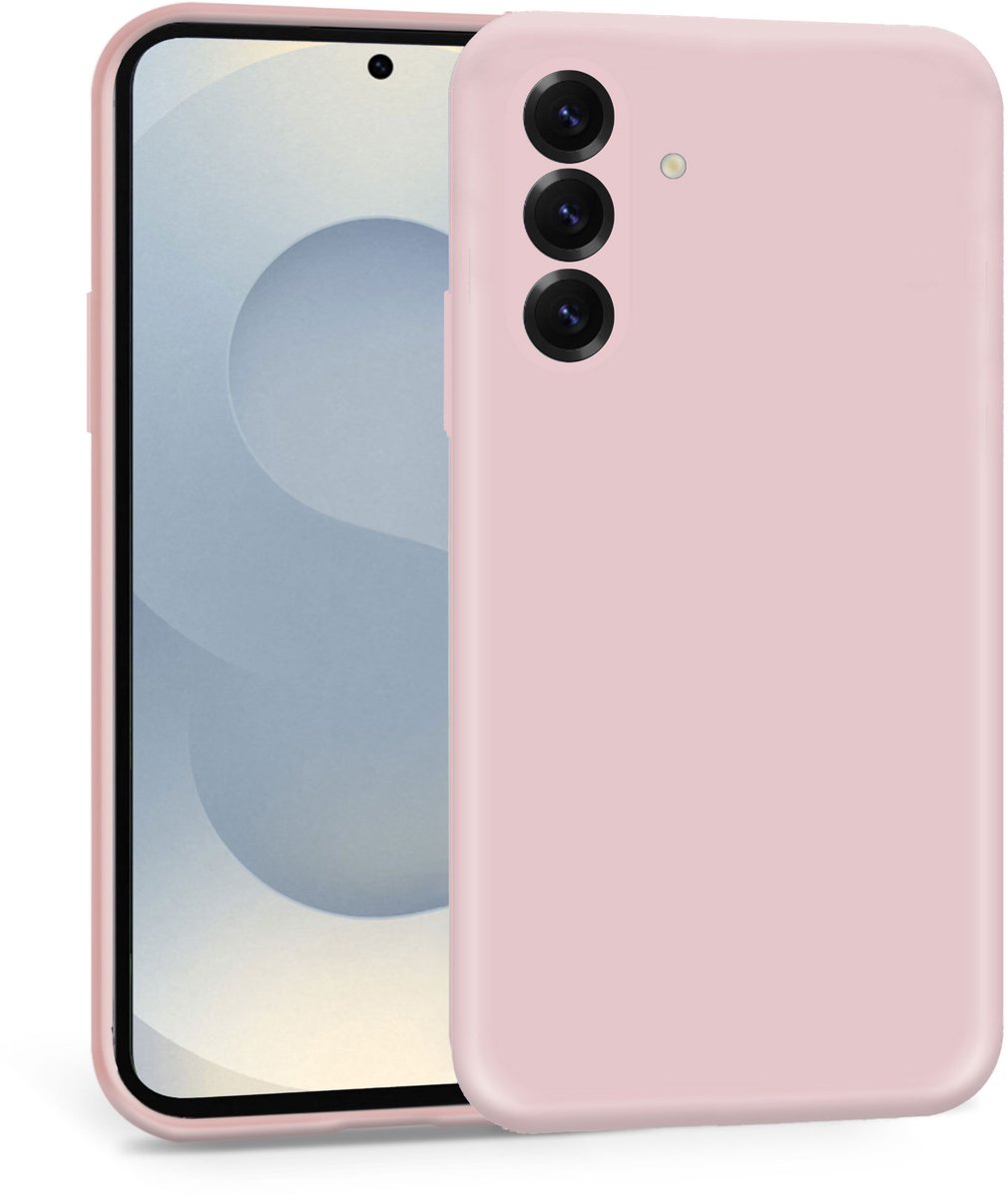 ChiGuard Hoesje Geschikt voor Samsung S25 Plus - Hoesje- Suède Back Cover Case Rose
