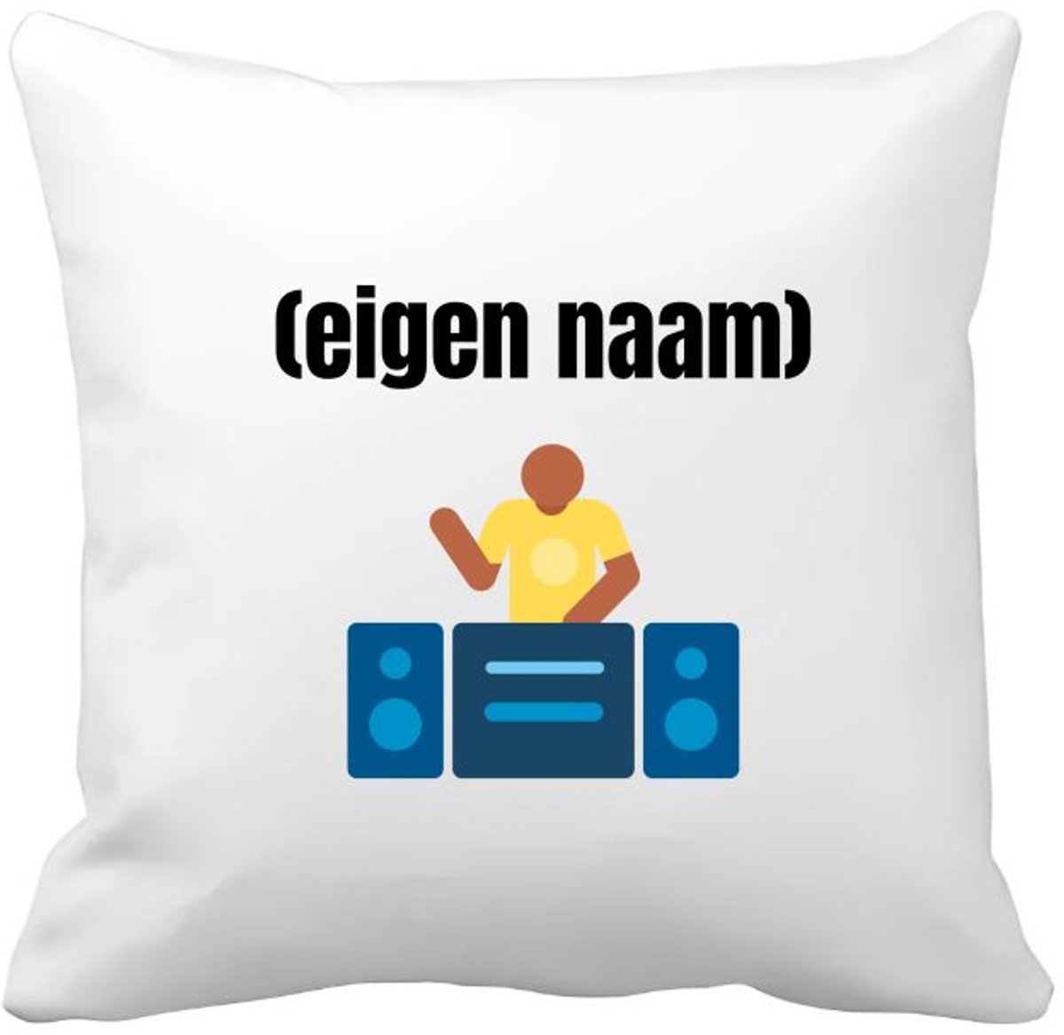 Akyol dj met eigen naam Kussen hoes - Dj - muziek liefhebbers - disc jockey - vinyl - verjaardag - cadeau - kado - 40 bij 40 cm Multicolor