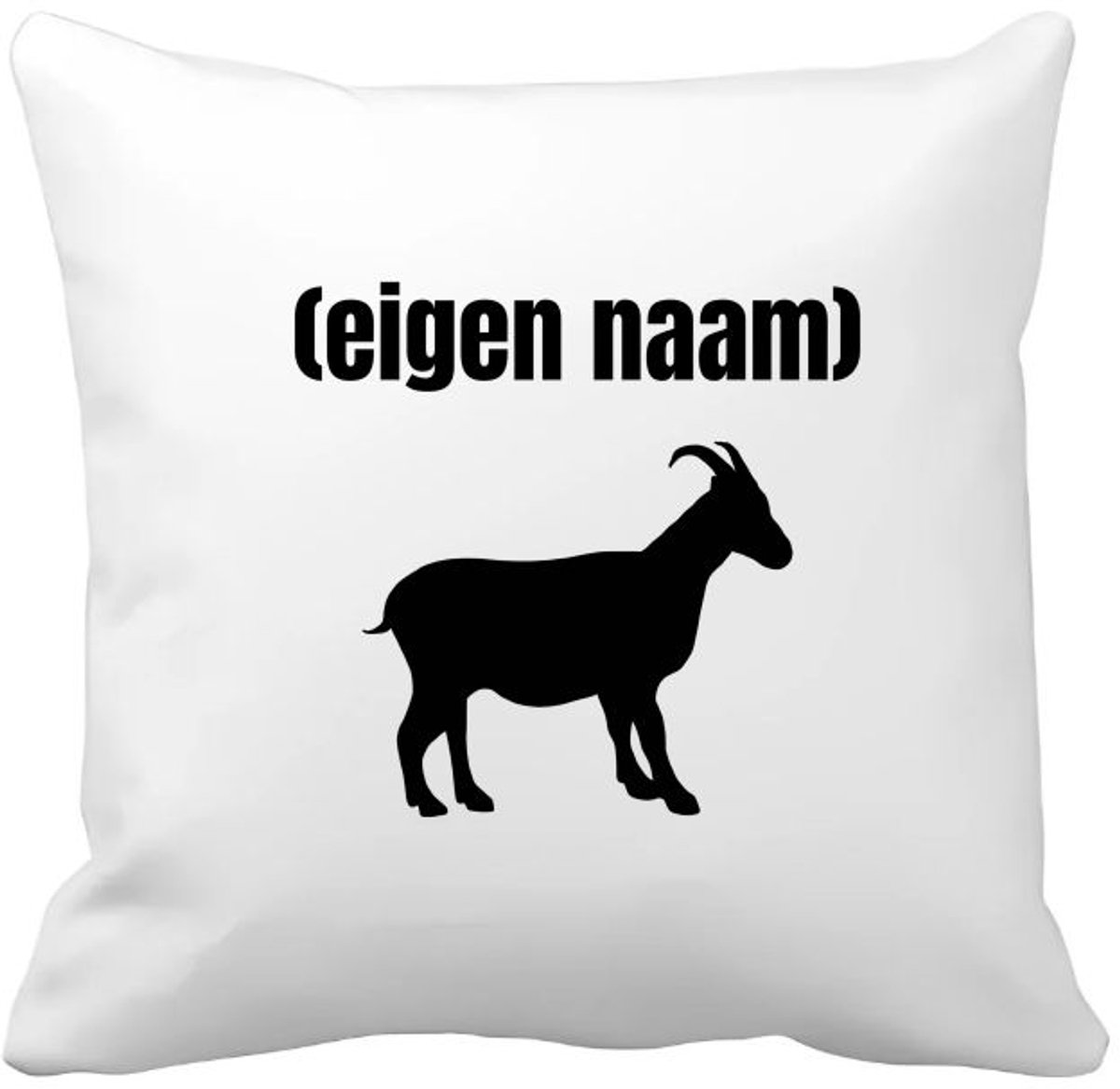 Akyol geit met eigen naam Kussen hoes - Geit - geiten liefhebbers - dieren liefhebber - leuk cadeau voor iemand die houdt van geiten - cadeau - kado - 40 bij 40 cm Multicolor