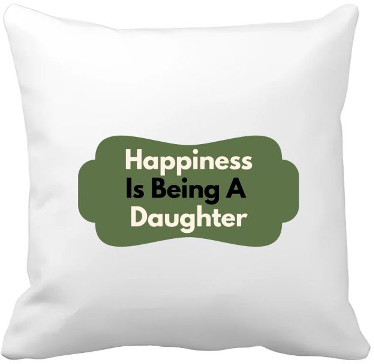 Akyol happiness is being a daughter Kussen hoes - Dochter - de liefste dochter - verjaardag - cadeautje voor dochter - dochter artikelen - kado - geschenk - 40 bij 40 cm Multicolor