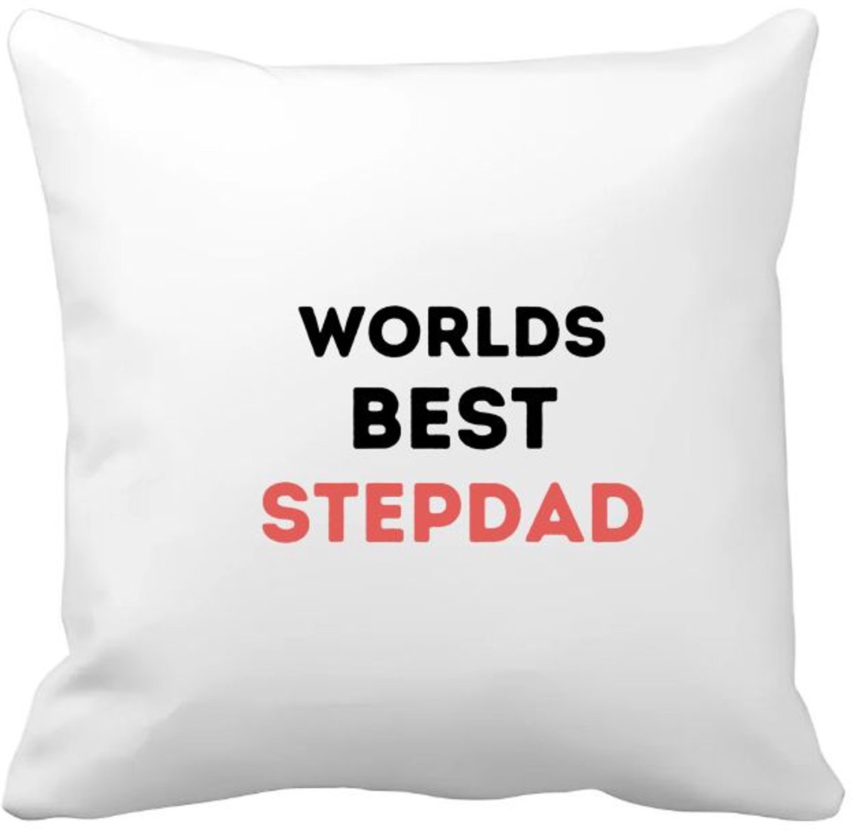 Akyol worlds best stepdad Kussen hoes - Papa - de beste stiefvader - vader cadeautjes - vaderdag - verjaardagscadeau - verjaardag - cadeau - geschenk - kado - gift - vader artikelen - 40 bij 40 cm Multicolor
