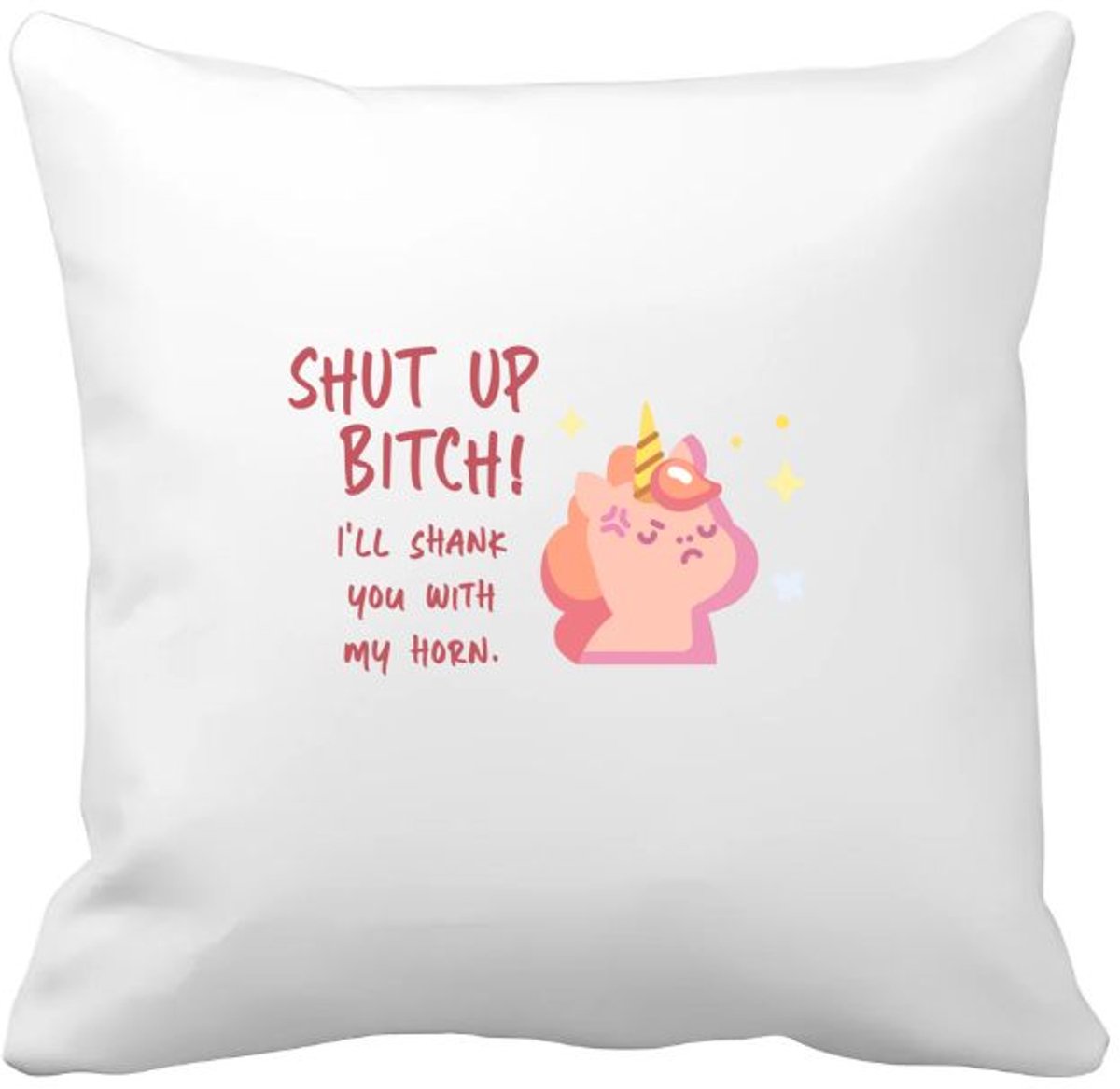 Akyol unicorn cadeau - Kussen hoes - Unicorn - eenhoorn verjaardag - met opdruk - verjaardag cadeaum - leuke grappige - cadeau voor hem en haar - met tekst - 40 bij 40 cm Multicolor