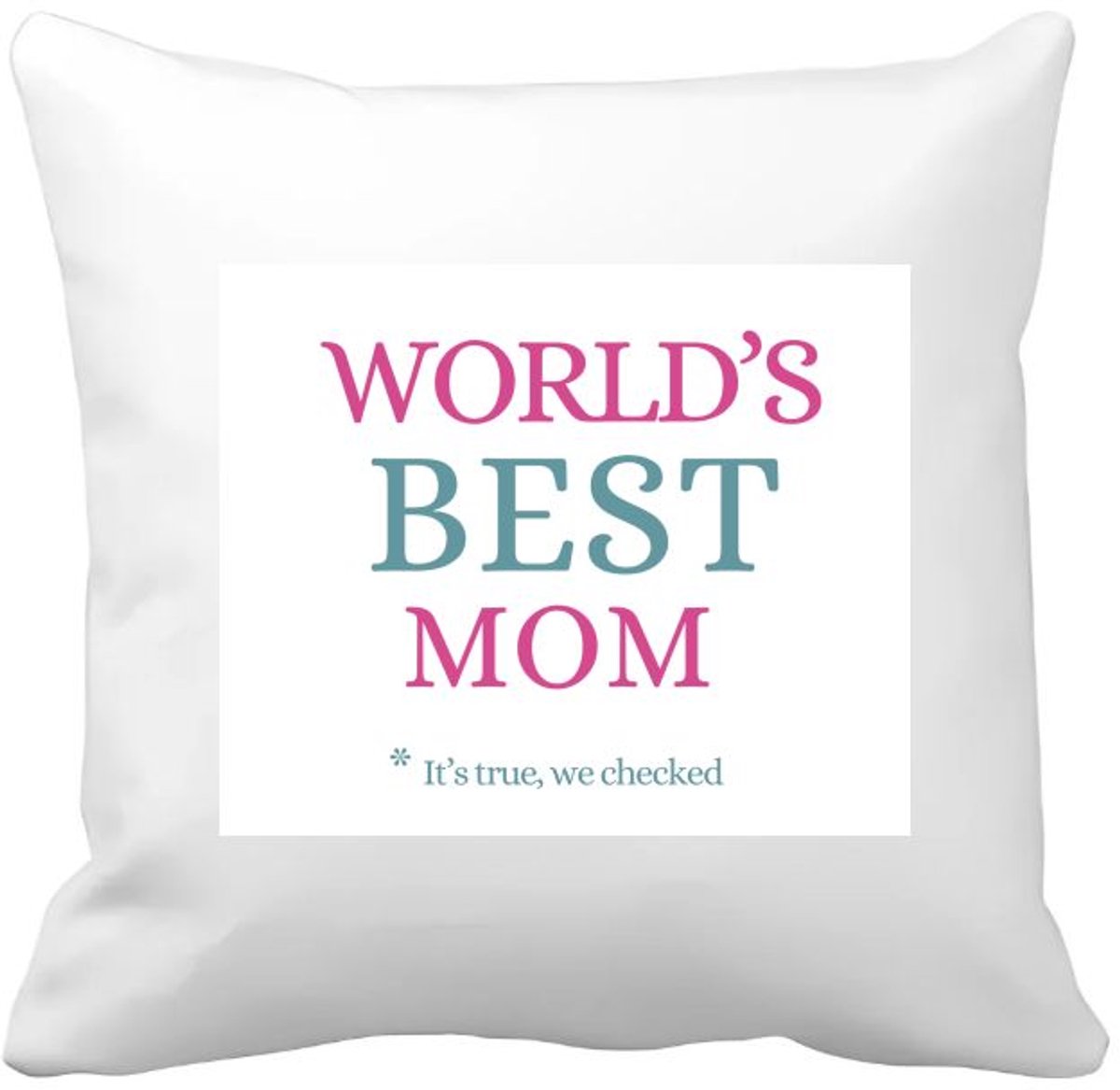 Akyol world's best mom Kussen hoes - Mama - moeder - moederdag cadeautjes - verjaardagscadeau - kado - 40 bij 40 cm Multicolor