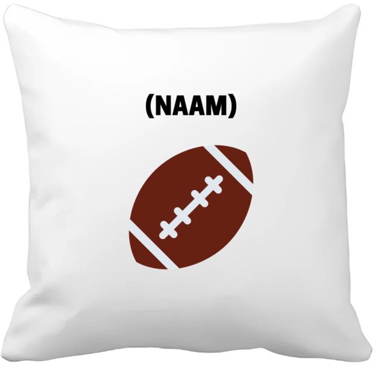 Akyol rugbybal met eigen naam Kussen hoes - Rugby - mensen die houden van rugby - gepersonaliseerde - sport - rugby liefhebbers - verjaardagscadeau - kado - gift - geschenk - verrassing - 40 bij 40 cm Multicolor