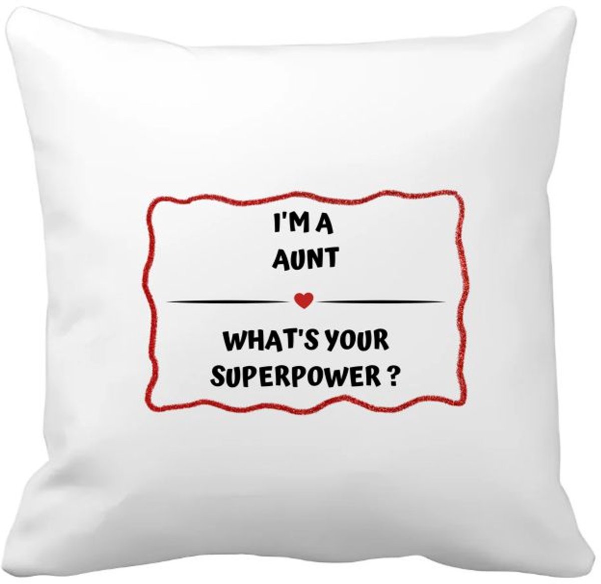 Akyol i'm a aunt what's your superpower? Kussen hoes - Tante - super tante - verjaardag - cadeautje voor tante - tante artikelen - kado - geschenk - 40 bij 40 cm Multicolor