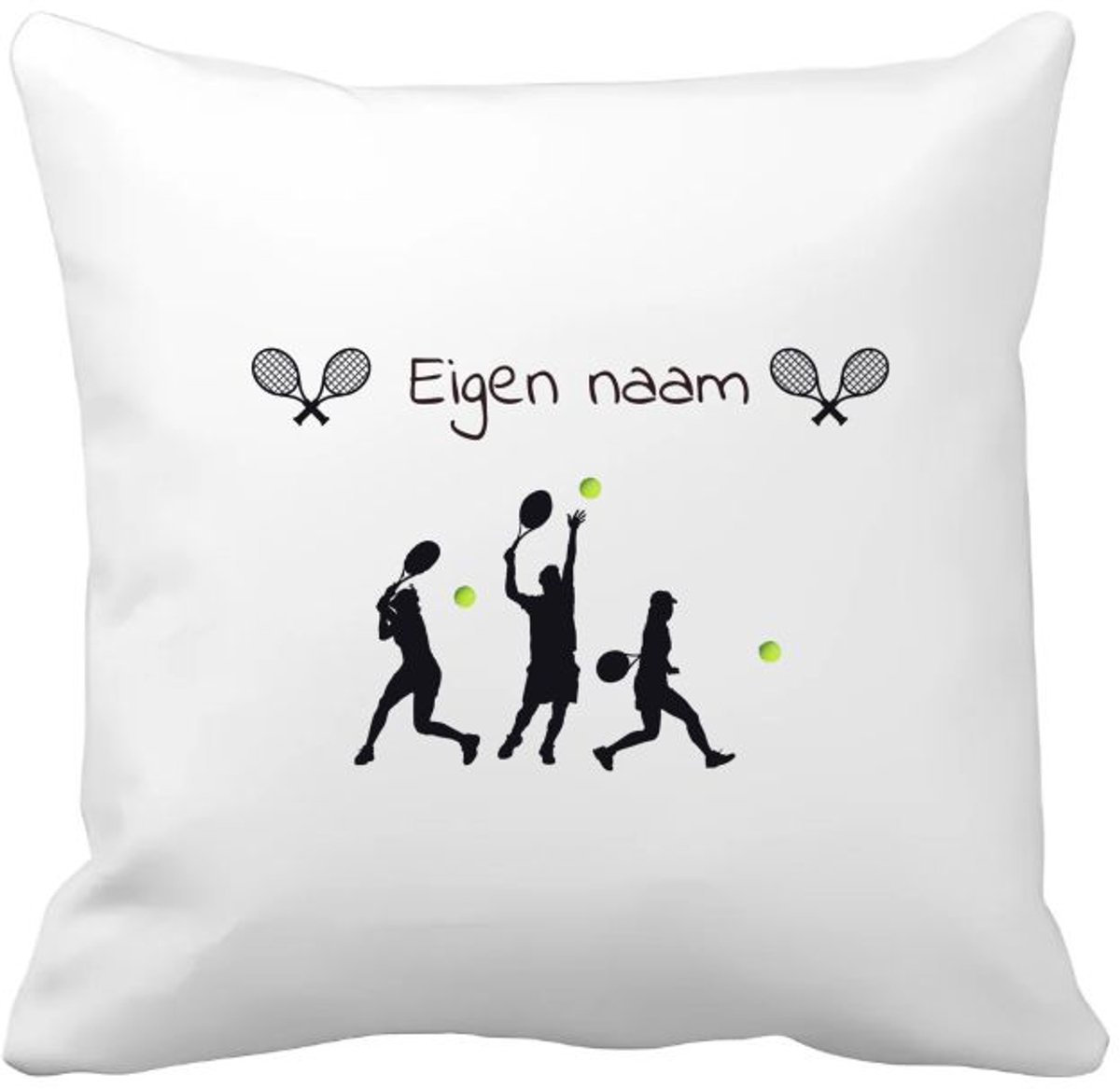 Akyol tennis met naam - Kussen hoes - Tennis - tennis verjaardag - cadeau - verjaardag - geschenk - gepersonaliseerd - 40 bij 40 cm Multicolor