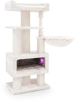 Bol.com Petrebels Parklane 131 Krabpaal - Creme - Extra Dikke Stammen - 58 x 45 x 131 cm aanbieding