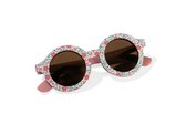 Little Dutch kinderzonnebril rond met opdruk van bloemen - roze - sunglasses - zonnebril