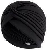 4 stuks Hijab Undercaps voor dames, islamitische moslim onder hijab, binnenmuts onder de sjaal, hijab pet met strik op de rug, effen, voor vrouwen, chemo-slaapcap, zwart/marineblauw, One Size