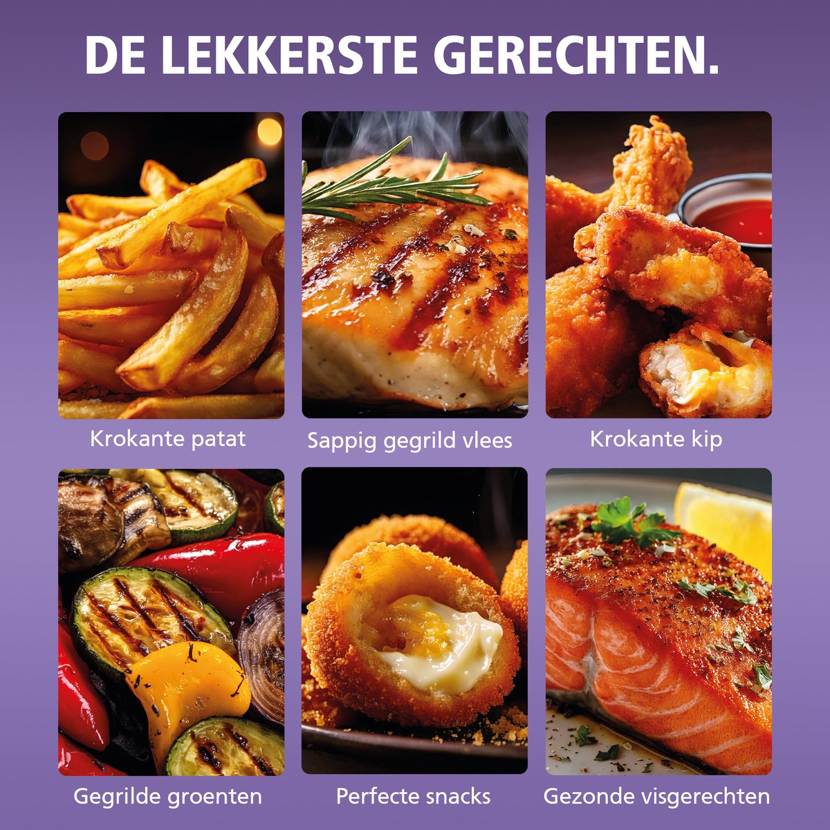 Brabantia Airfryer XXL - 5.7 liter - Digitaal Touchscreen - 6 Kookprogramma's - Tot 5 Personen - 80ºC tot 200ºC - 1700 Watt - BBEK1137 — afbeelding 7