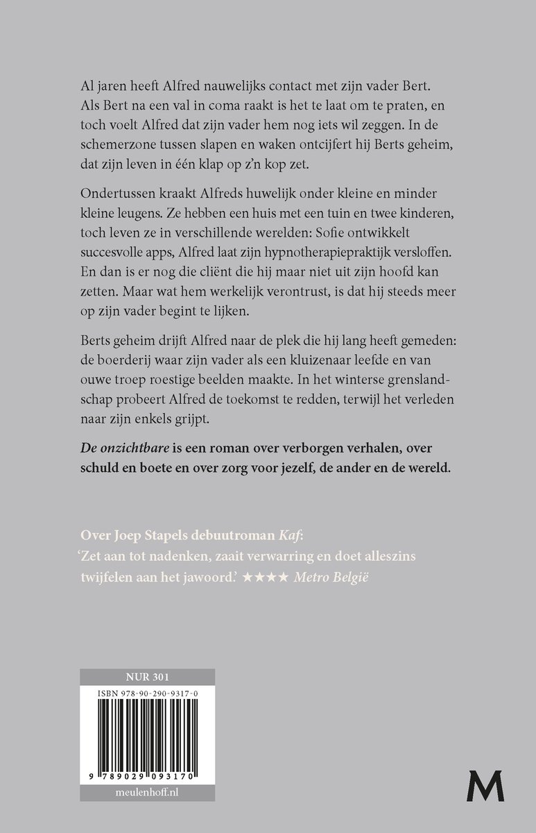 De onzichtbare - back cover