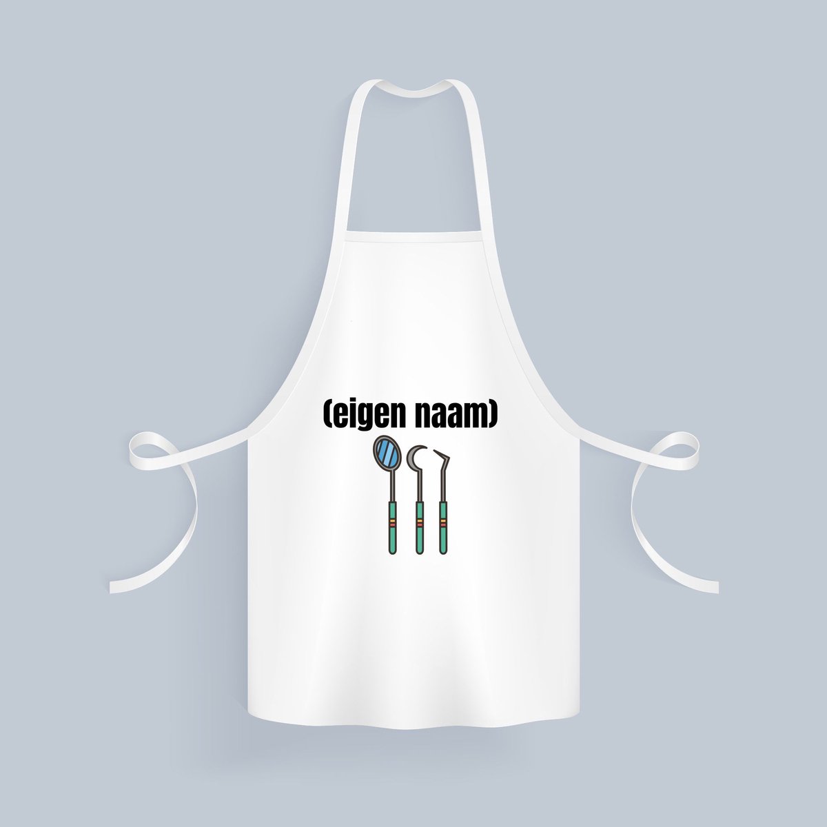 Akyol - tandarts materiaal met eigen naam Keukenschort - Tandarts - mondhygiënisten/tandartsen - iemand die tandarts is of mondhygiënist - verjaardag - cadeau - kado - geschenk - 82 bij 71 cm
