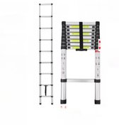 Bol.com Telescopische Loft Ladder Deluxe - 260CM - Opvouwbare Trapladder - Uitschuifbare Aluminium Ladder - Draagbaar - EN131 - ... aanbieding