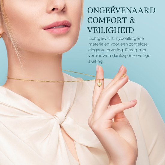 Miore - Collier Cœur en Or jaune - Femme - Or 14 Carats - Bijou hypoallergénique - Créoles