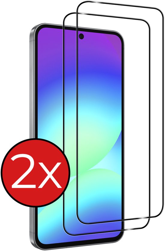 Screenprotector Geschikt voor Samsung A56 Screenprotector Glas Gehard Tempered Glass Full Cover - Screenprotector Geschikt voor Samsung Galaxy A56 Screen Protector Screen Cover - 2 PACK
