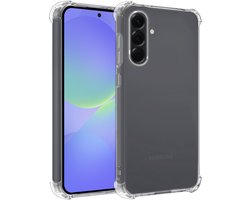 Hoesje - Geschikt voor Samsung Galaxy A36 - Sterk & Shockproof - Siliconen Shock Case - Hoes Cover - Telefoonhoes - Transparant