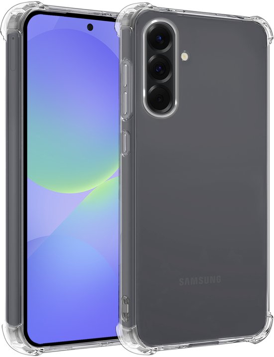 Hoesje Geschikt voor Samsung A36 Hoesje Siliconen Shock Proof Case Hoes - Hoes Geschikt voor Samsung Galaxy A36 Hoes Cover Case Shockproof - Transparant